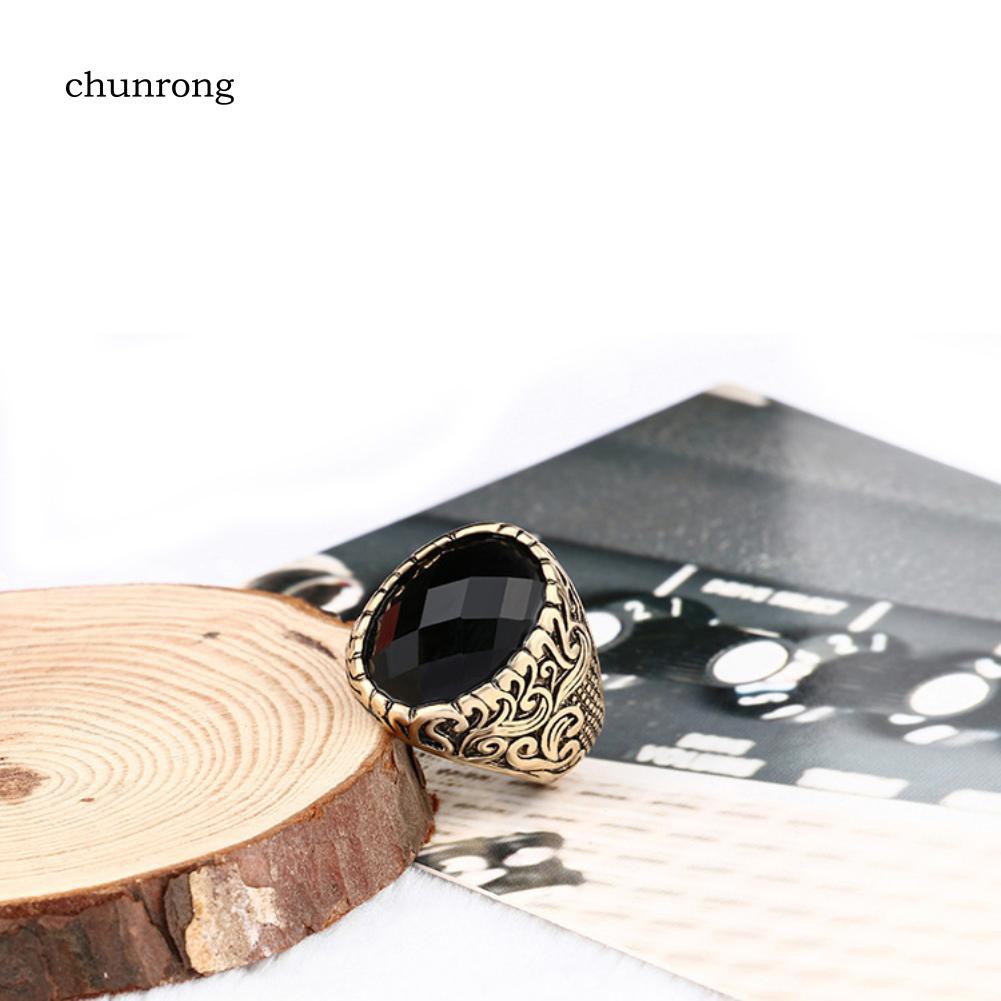 Nhẫn MặT HìNh Oval KhắC HọA TiếT ĐộC ĐáO ThờI Trang Cho Nam