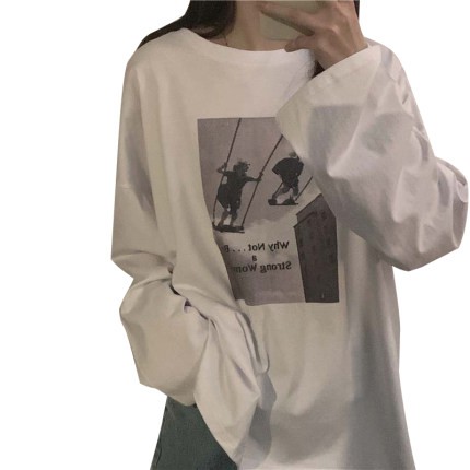 Áo thun tay dài phong cách ulzzang thời trang kiểu Hàn cho nữ