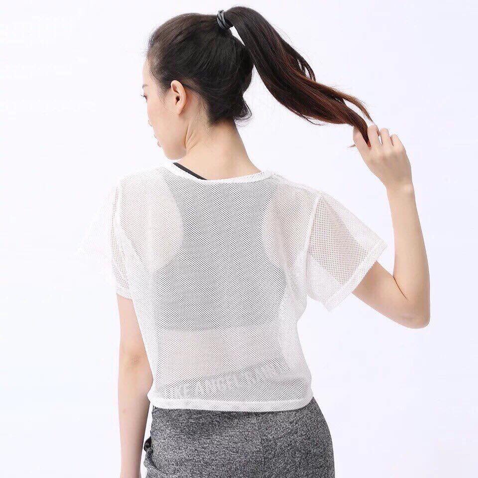 Áo Tank Top Lưới Trắng Và Đen Mẫu Bán Chạy Phổ Biến Dễ Phối Đồ Phù Hợp Thời Trang Tập Gym Yoga Aerobic