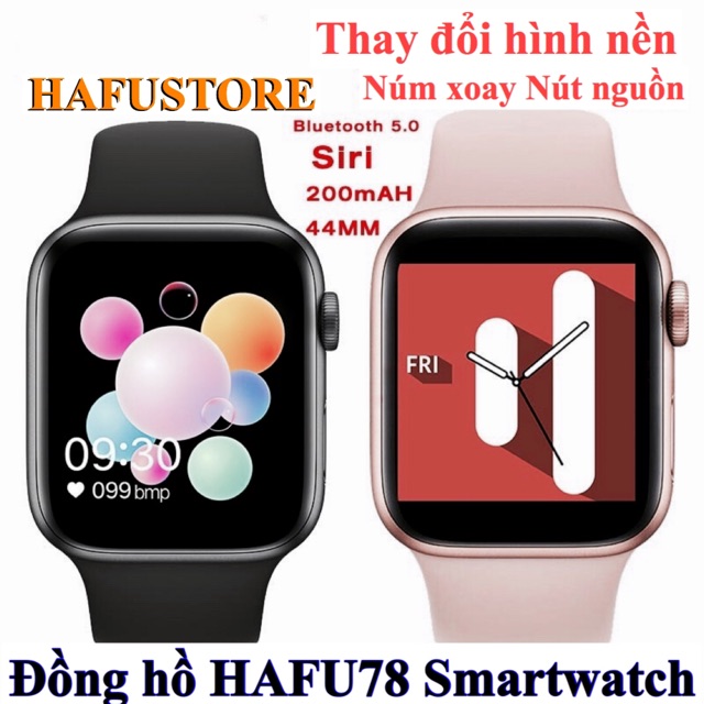 Đồng hồ thông minh HAFU78 Plus Smartwatch Series 5 Nghe gọi thay hình nền cá nhân núm xoay