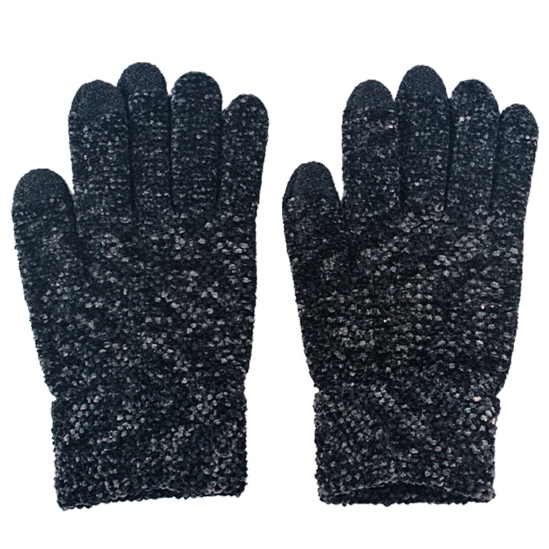 Wmmb Găng Tay Dệt Kim Vải Chenille Co Giãn Nhuộm Màu Giữ Ấm Mùa Thu Đông Có Thể Chạm Màn Hình Cảm Ứ