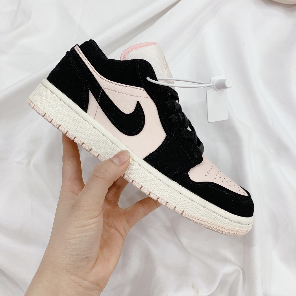 Giày sneaker Jordan 1 Nữ Cổ Thấp Đen Hồng Low Black Guava Ice (W) Da Nhăn Full box Bill | BigBuy360 - bigbuy360.vn