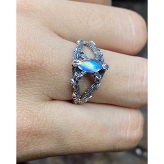 nhẫn bạc 950 moonstone!