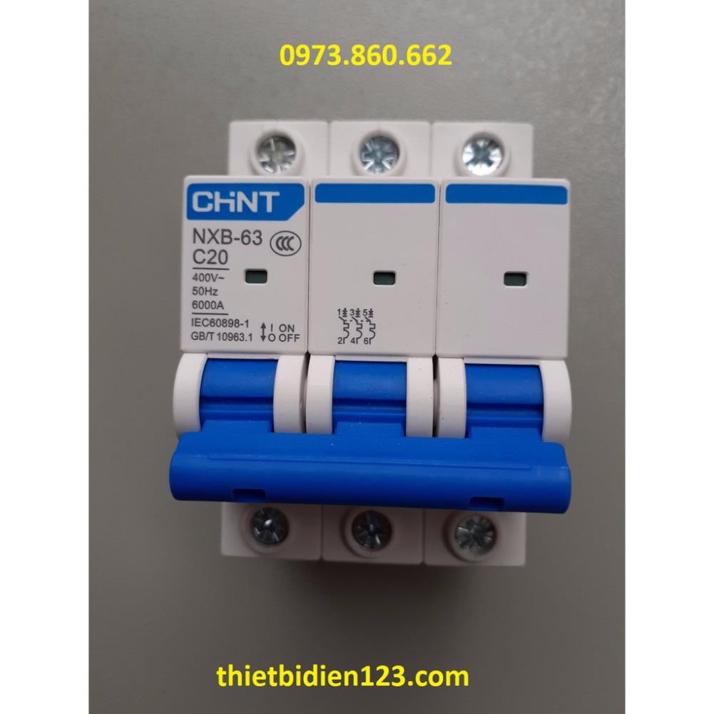 Aptomat CHINT MCB 3P 16 - 63A -TBĐ