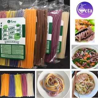 2 bọc bánh canh gạo lứt, bánh canh rau củ ngũ sắc, bánh canh tinh bột Fuma 500gr/gói - bánh canh ống