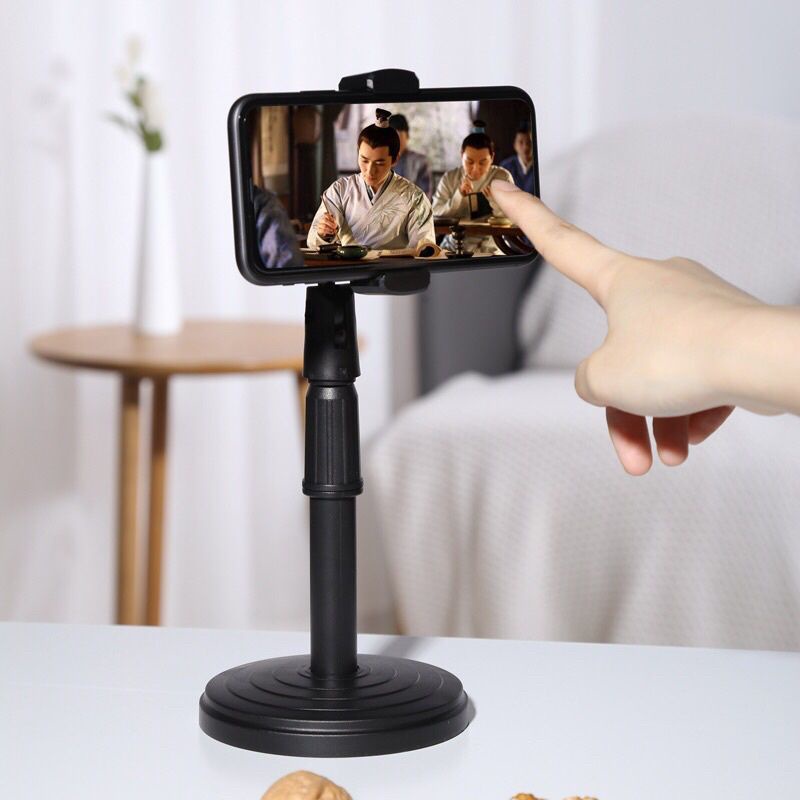 Giá đỡ Điện thoại để bàn chân đứng dạng kẹp livestream, lướt web, xem video xoay 360 Độ Pocket Store