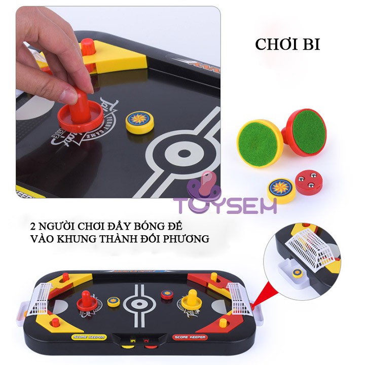 Đồ chơi trẻ em đánh bóng bàn khúc côn cầu trên băng dành cho 2 người toysem - Quà tặng sinh nhật, thôi nôi cho bé
