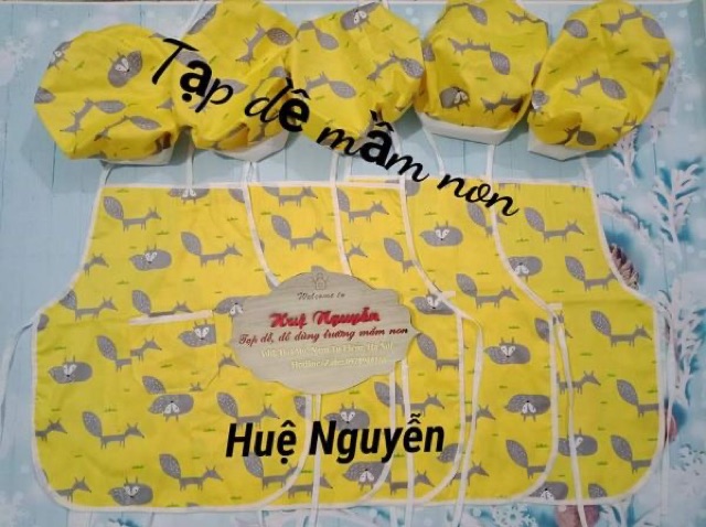 Tạp dề mầm non (k kèm mũ)