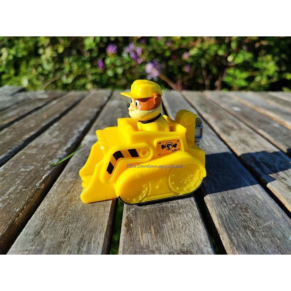 RUBBLE ☘️ Chó cứu hộ lái xe xúc mini màu vàng - Rescue Racer - Những chú chó cứu hộ Paw Patrol