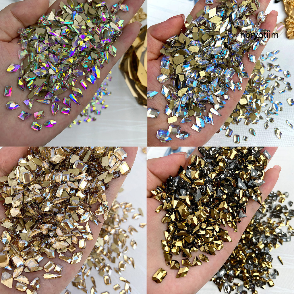 Túi 50 Đá Quý Nhân Tạo Trang Trí Móng Tay 3D Nghệ Thuật