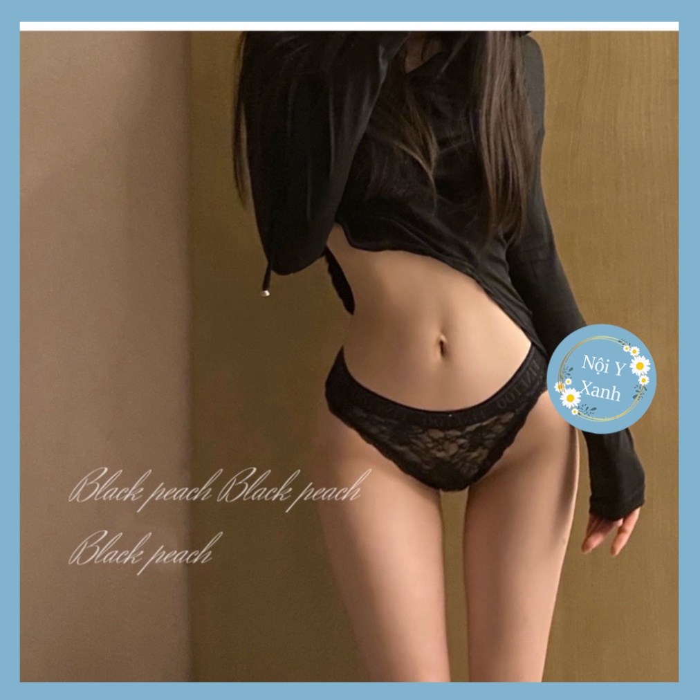 Quần Lót Nữ Ren Lọt Khe Viền Chữ Họa Tiết Điệu Đà Quyến Rũ Nội Y Xanh chất thoáng mát cao cấp