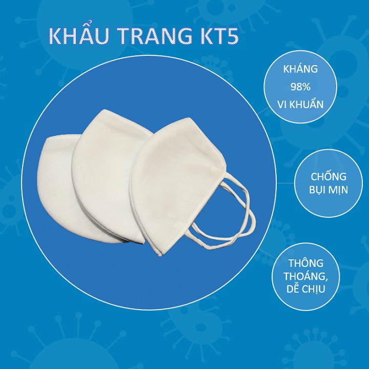 Khẩu Trang Kháng Khuẩn KT5, Chống Bụi Mịn