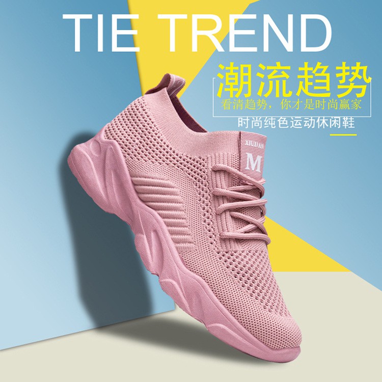 Giày Thể Thao Dệt Lưới Thoáng Khí Siêu Nhẹ Thời Trang Mùa Hè Phong Cách Hàn Quốc Cho Nữ 2021