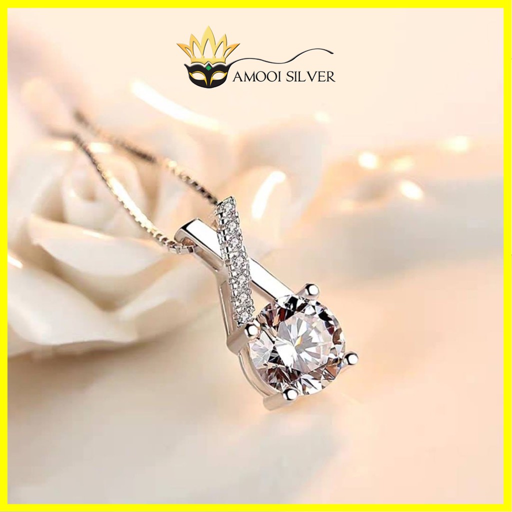 Dây chuyền bạc S925 chữ X - Amooi Silver AD17