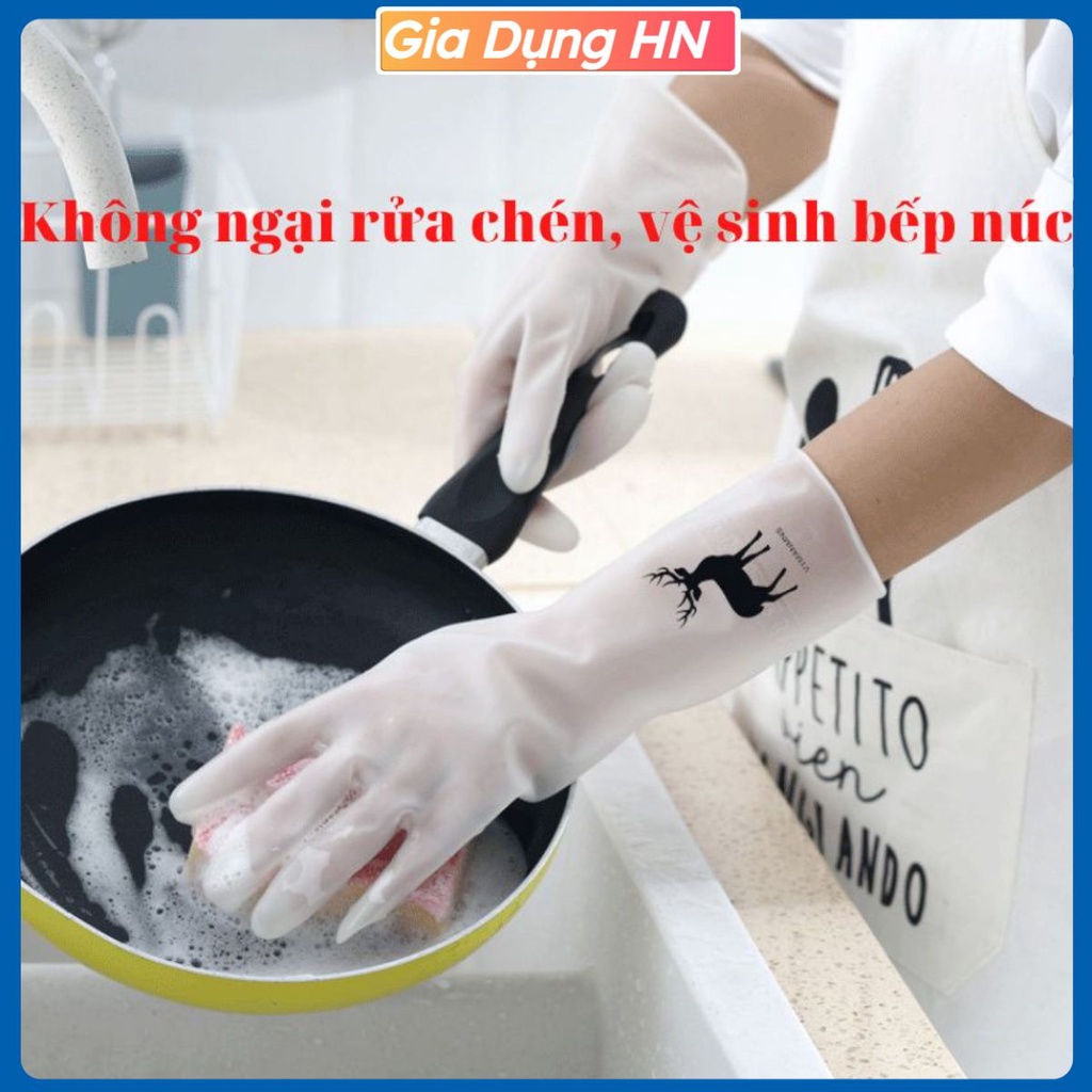 Bao tay - Găng tay cao su con hươu siêu bền dai,loại ngắn