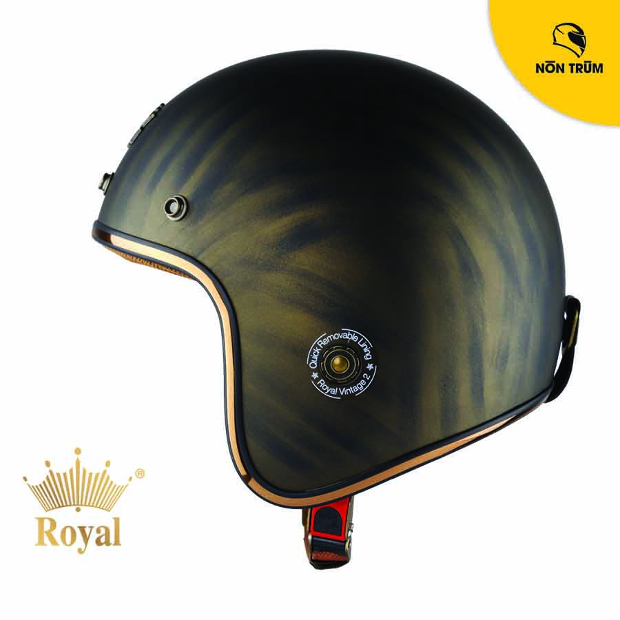 Nón bảo hiểm 3/4 Royal M20C tem xước đồng size L XL XXL chính hãng, freeship toàn quốc bởi hệ thống Nón Trùm