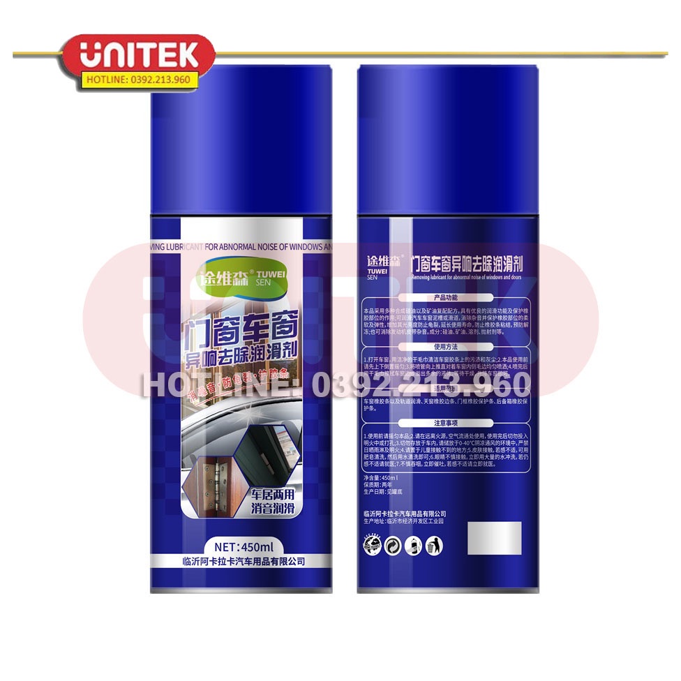 Bình Xịt Tẩy Rỉ Sét Bôi Trơn Chống Ăn Mòn 450ml