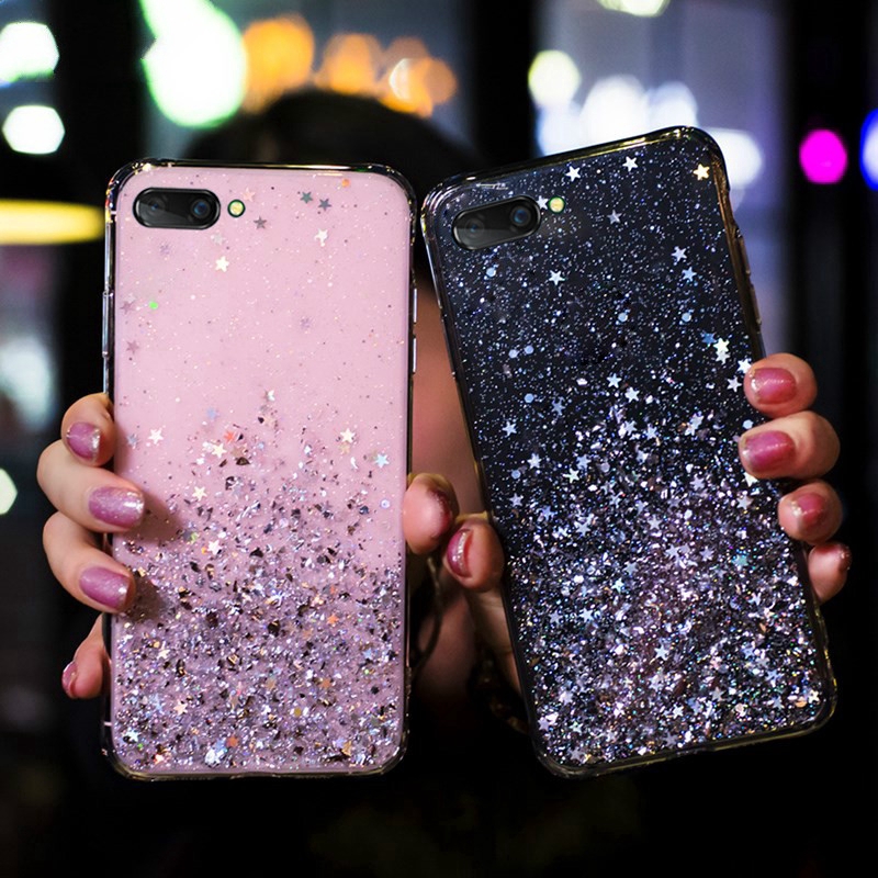 Ốp lưng mềm đính kim tuyến cho OPPO Reno 5 A3S A5S A5 A7 A37 A59 A57 A83 A39 A79 F5 F9 | BigBuy360 - bigbuy360.vn