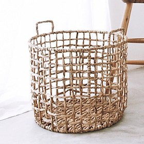 Giỏ đựng đồ lục bình khung sắt đan thưa