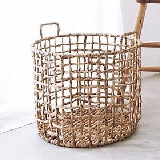 Giỏ đựng đồ lục bình khung sắt đan thưa