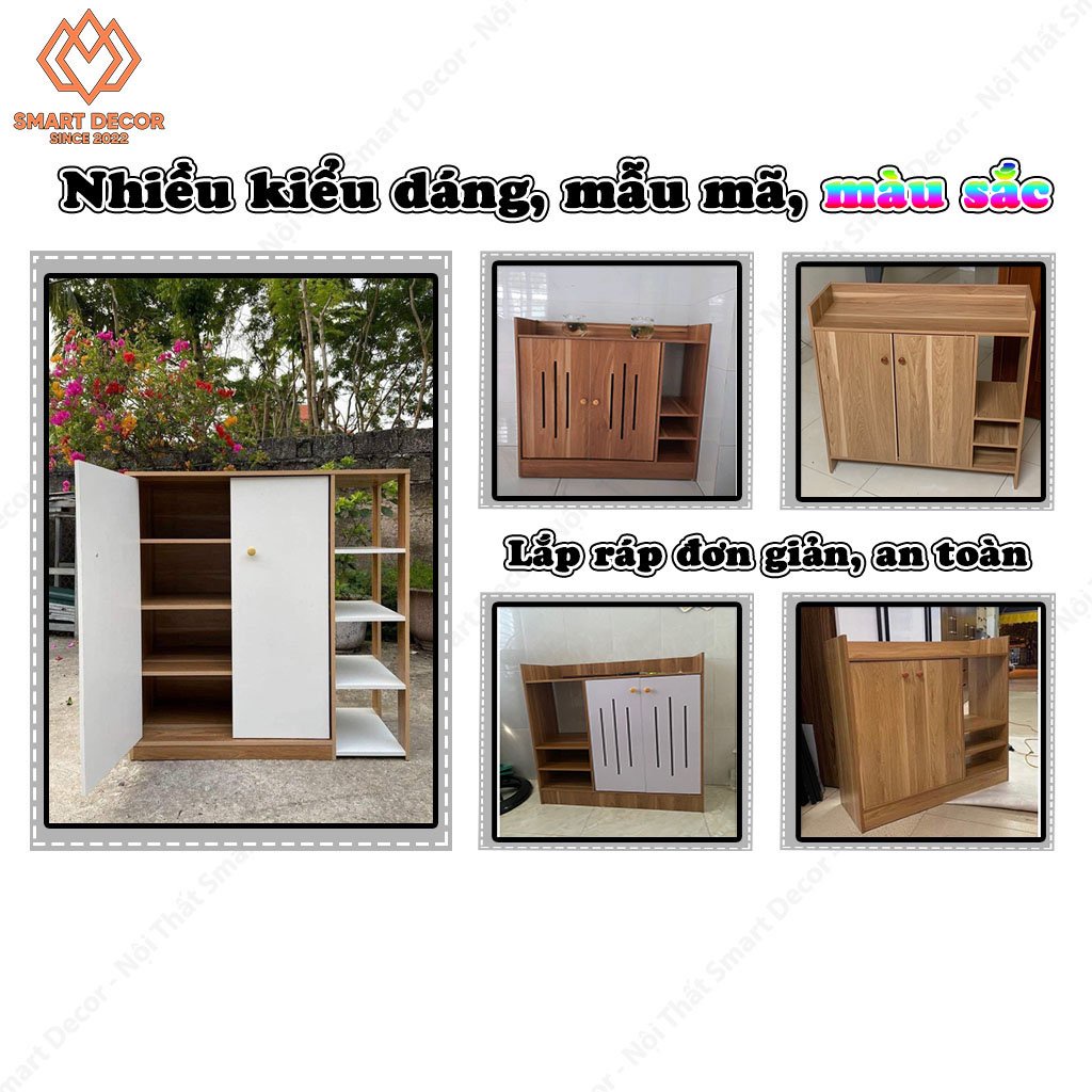 KỆ ĐỂ GIÀY-Tủ để giày gỗ-FREE SHIP Tủ giày có cánh-Lắp dáp đơn giản-chắc chắn-đầy đủ ốc vít giấy hướng dãn lắp ráp