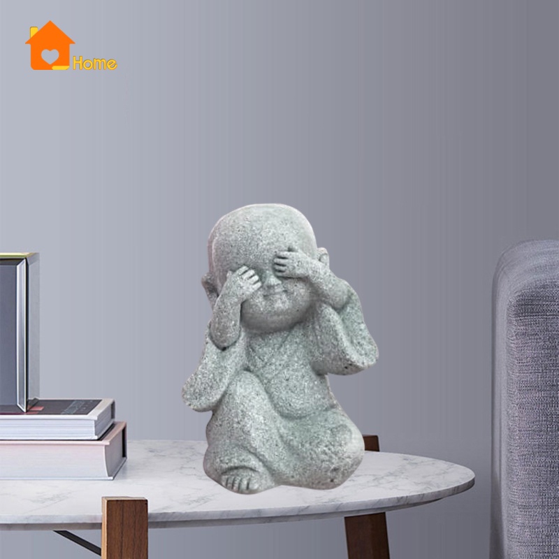 Tượng hình chú tiểu nhỏ đáng yêu dành cho trang trí