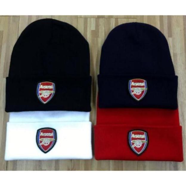 Mũ Len Arsenal logo may trực tiếp lên bề mặt len