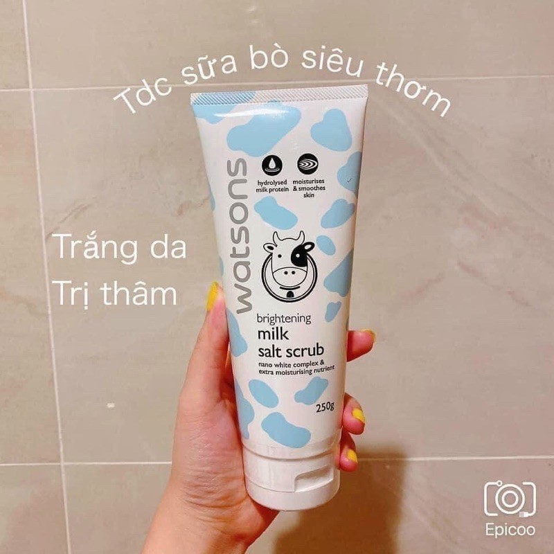 Muối tắm Sữa bò Watsons Brightening Milk Salt Scrub Thá.i La.n