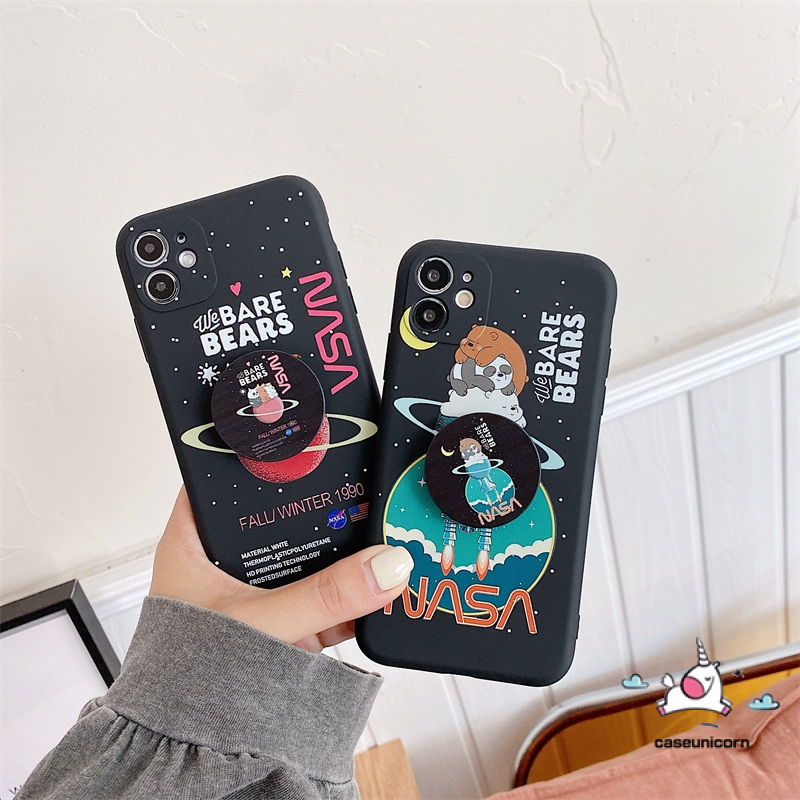 Ốp silicon Họa Tiết Hoạt Hình We Bare Bears NASA Cho Xiaomi Redmi  Note10pro Max 9 4a 6a Redmi Note 10 10S 9 9pro 9s 8 Note 10pro Plus