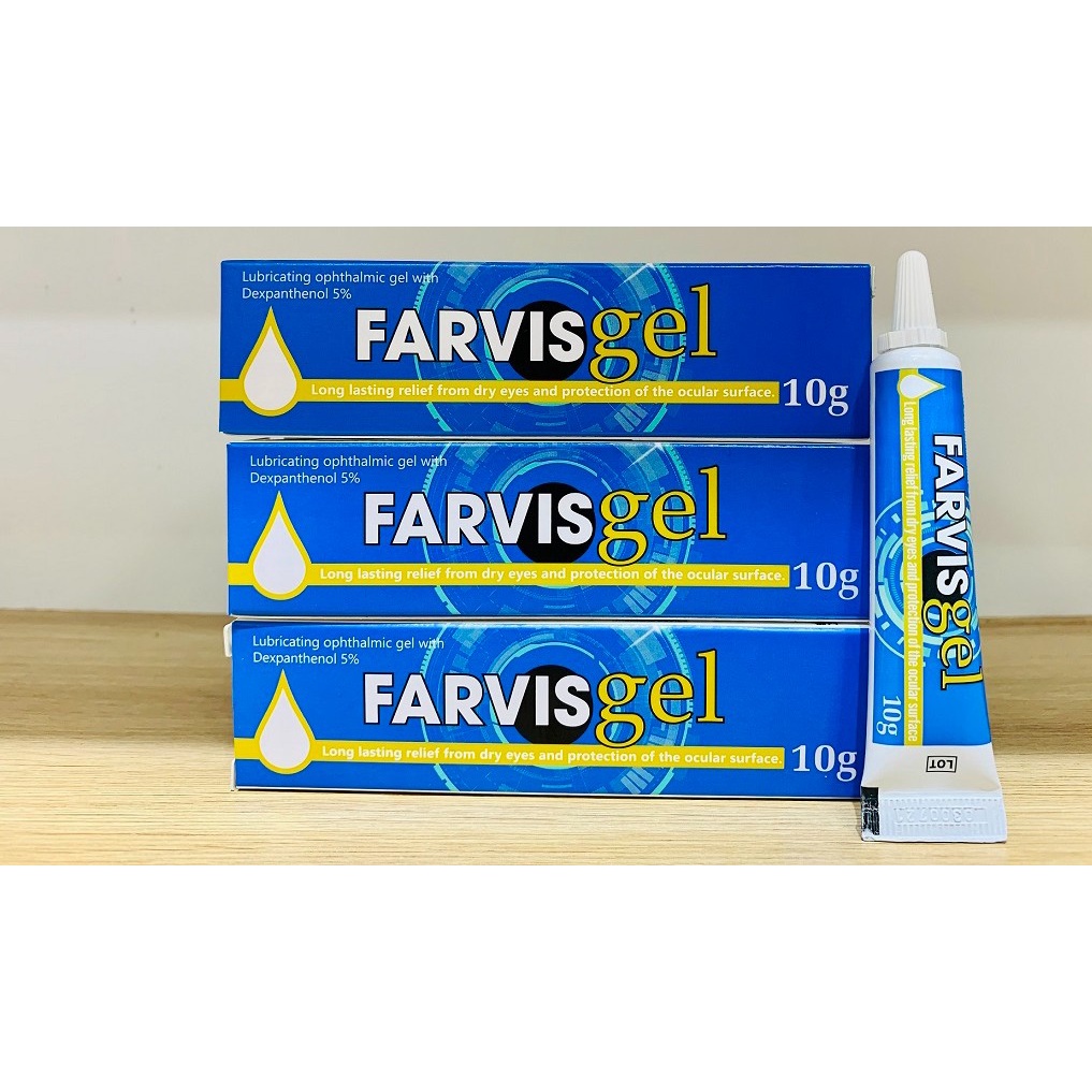 Farvis Gel tra mắt 10g giúp bôi trơn bảo vệ mắt cung cấp độ ẩm