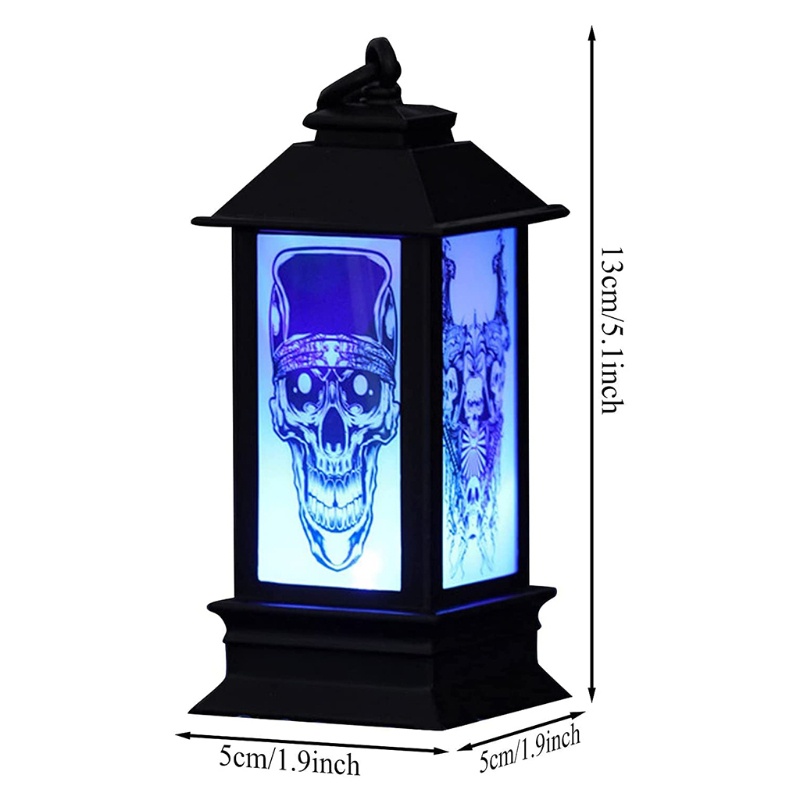 Đèn LED Hình Đầu Lâu Và Bí Ngô Trang Trí Halloween