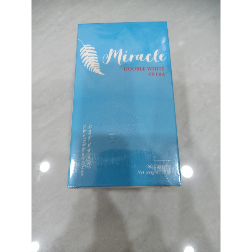 Viên Uống Trắng Da, Chống Nắng, Giảm Thâm Sạm Nám, Chống Lão Hóa - MIRACLE Double White Extra - hộp 60 viên