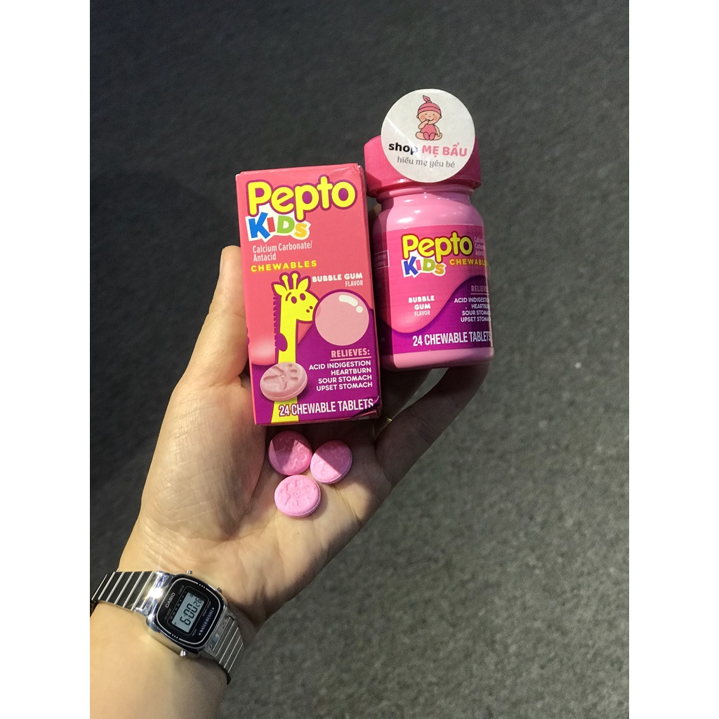 Viên nhai tiêu hóa Pepto Kids chuẩn mỹ cho bé