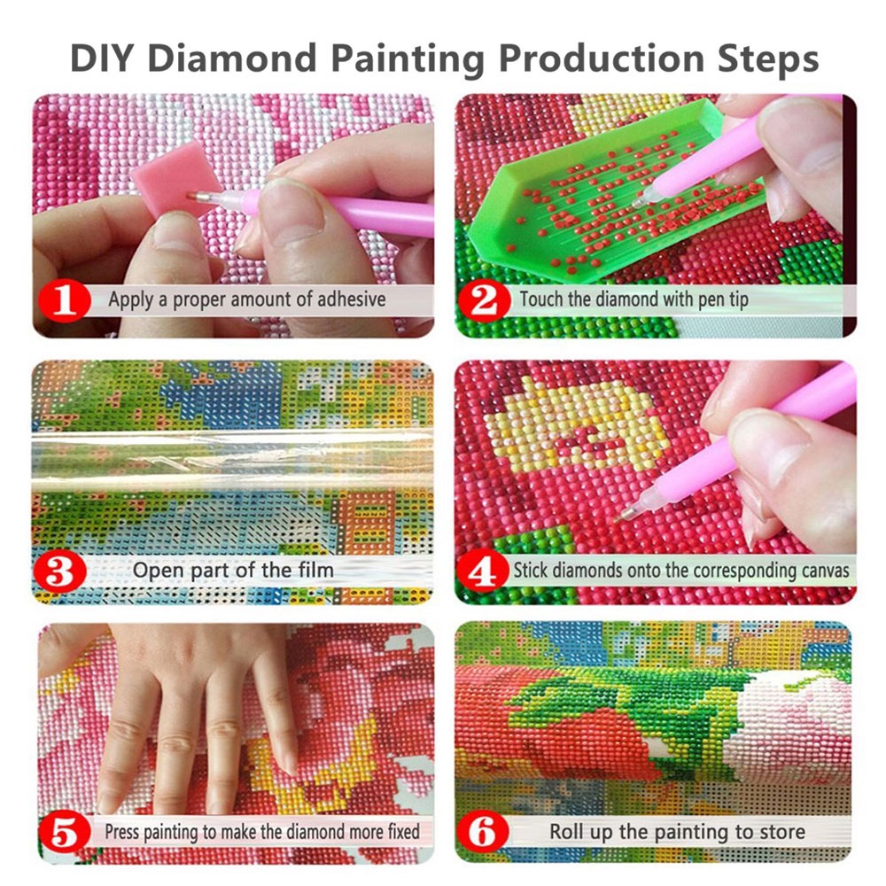 【HF】Diamond Painting Stitch Cross Stitch Kit Nasty Ghost 5D DIY Diamond Embroidery Cartoon Picture Mosaic Decoration