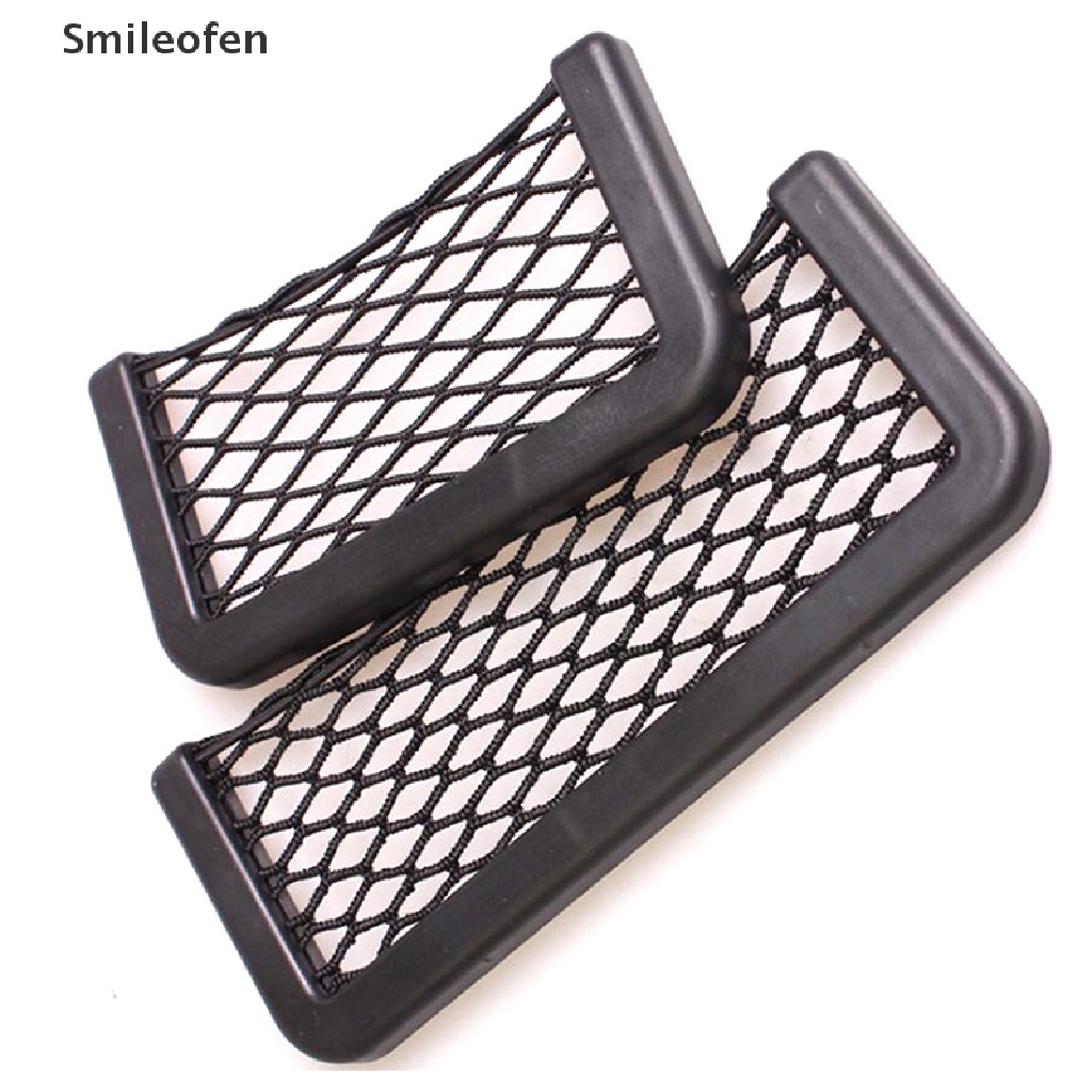 [Smileofen] Túi Lưới Đựng Điện Thoại Tự Dính Trên Xe Hơi