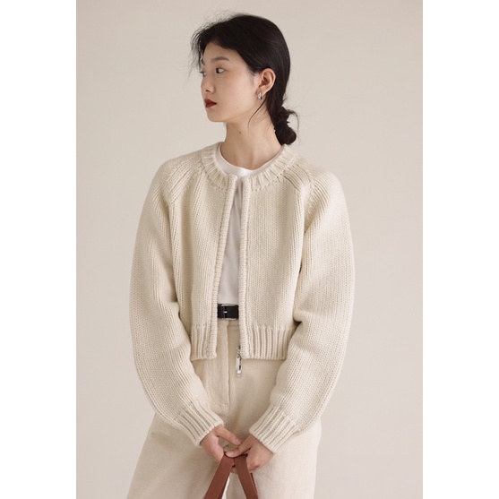 Áo khoác len cardigan dáng lửng
