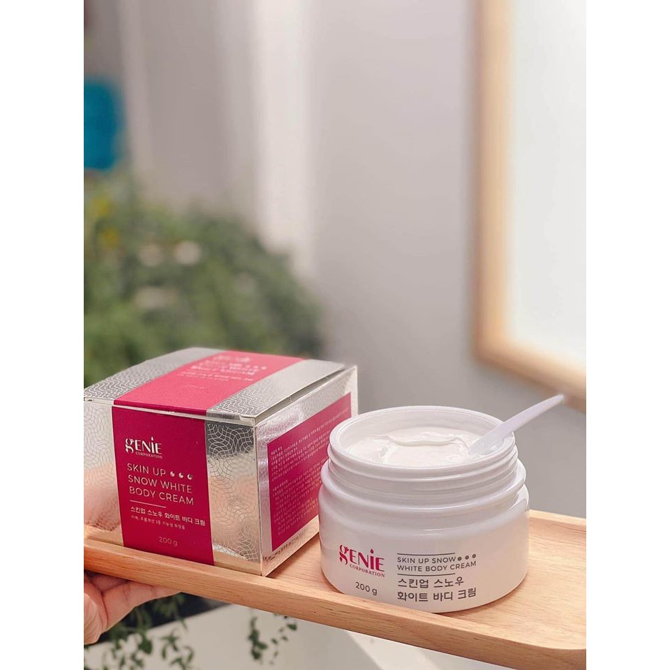 KEM BODY TINH THỂ NƯỚC GENIE SKIN UP SNOW WHITE BODY CREAM 200G NHẬP KHẨU CHÍNH HÃNG - 6274