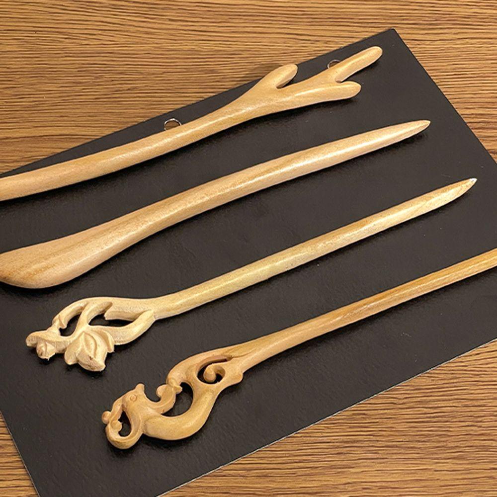 MXGOODS Trâm Cài Tóc Bằng Gỗ Họa Tiết Hoa Phong Cách Trung Hoa Cổ Điển