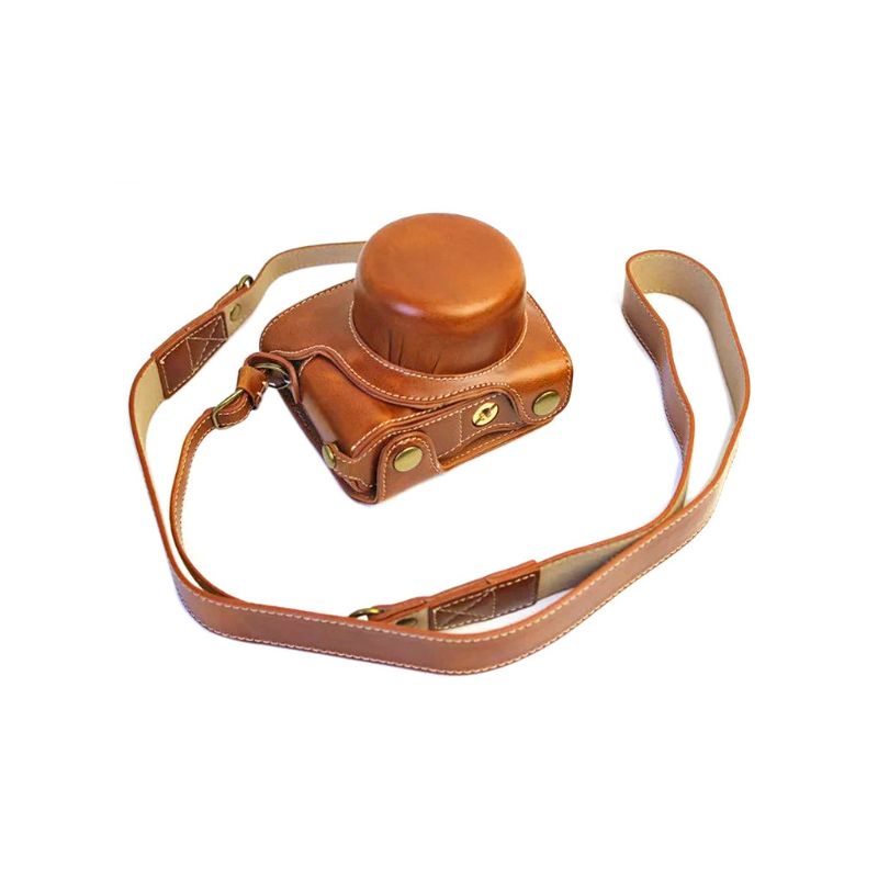 Túi Đựng Máy Ảnh Bằng Da PU Chống Trầy Kèm Dây Đeo Vai Tiện Dụng