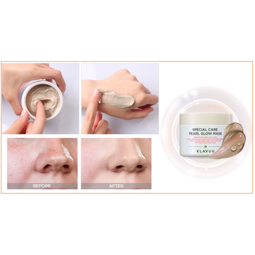 Mặt nạ bùn khoáng chiết xuất ngọc trai KLAVUU Pearl Glow Mask 100ml