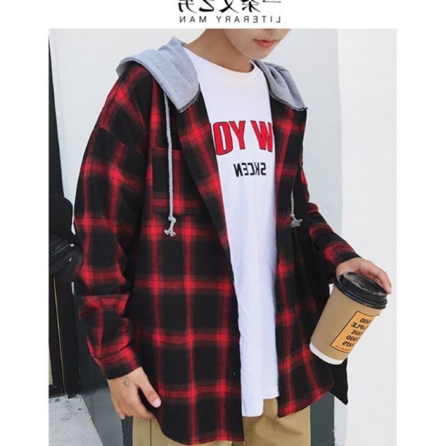Áo Khoác Caro Nón UNisex ( Ảnh Thật Hình Cuối )