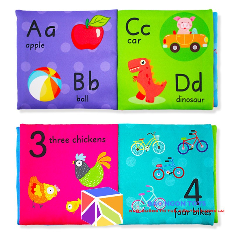 SÁCH VẢI TIẾNG ANH LAKAROSE NHIỀU CHỦ ĐỀ - QUYỂN TỪ ĐIỂN ĐẦU TIÊN CHO BÉ - BAO NGON TOYS