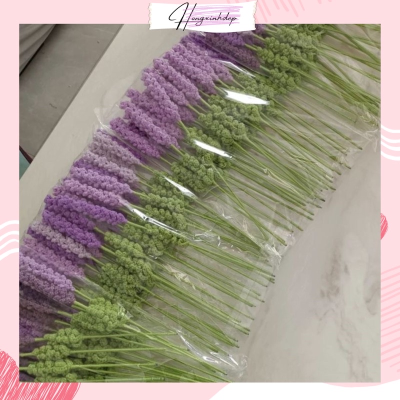 Hoa lavender bằng len tặng người yêu, hoa handmade trang trí, hoa len tặng người thân, tặng sinh nhật, decor nhà cửa