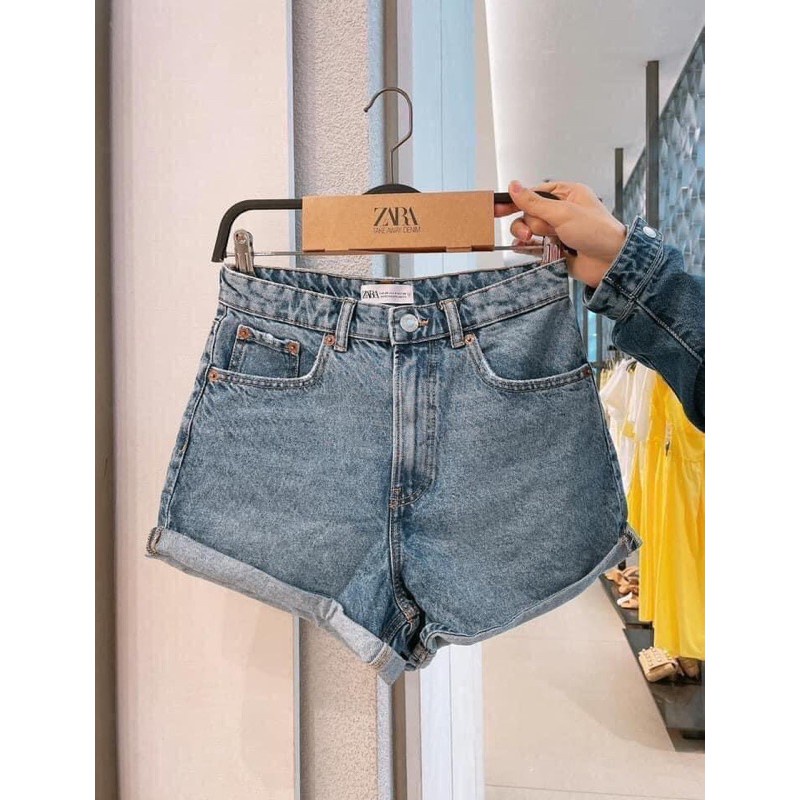 Quần sóc một khuy gấp gấu lưng cao cá tính chất jean co giãn đẹp-Minxy shop | BigBuy360 - bigbuy360.vn