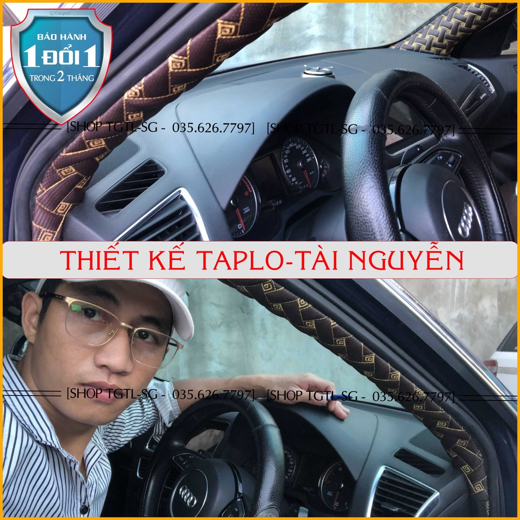 [Audi Q5 đời 2013 đến 2015] Thảm taplo ô tô loại da vân gỗ,da cacbon,da nỉ đen và nhung lông cừu chống nắng dày 3 lớp