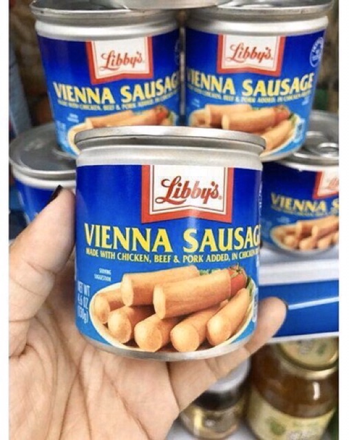 [HSD 09/07/2022] 🌭🥓XÚC XÍCH ĐÓNG HỘP LIBBYS VIENNA SAUSAGE của MỸ Thùng 18 Lon 2,3kg🍳🍔 💧Quy cách: 18 Lon/2.3kg