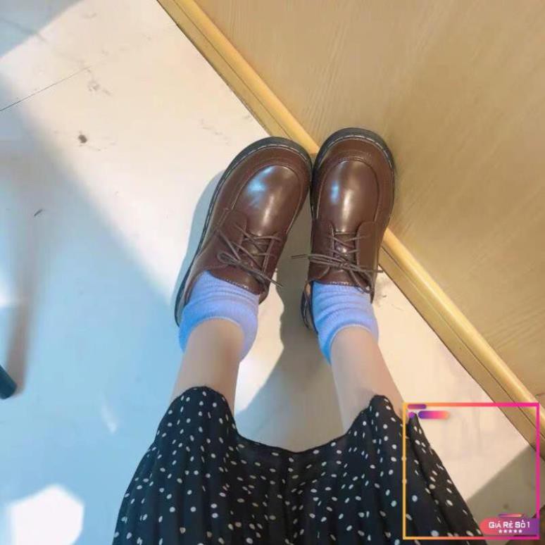 |HÌNH THẬT - HÀNG LOẠI 1| Giày nữ/ Giày oxford da trơn buộc dây đế bằng cao 3cm (4 ảnh cuối hình thật) -v01 | BigBuy360 - bigbuy360.vn
