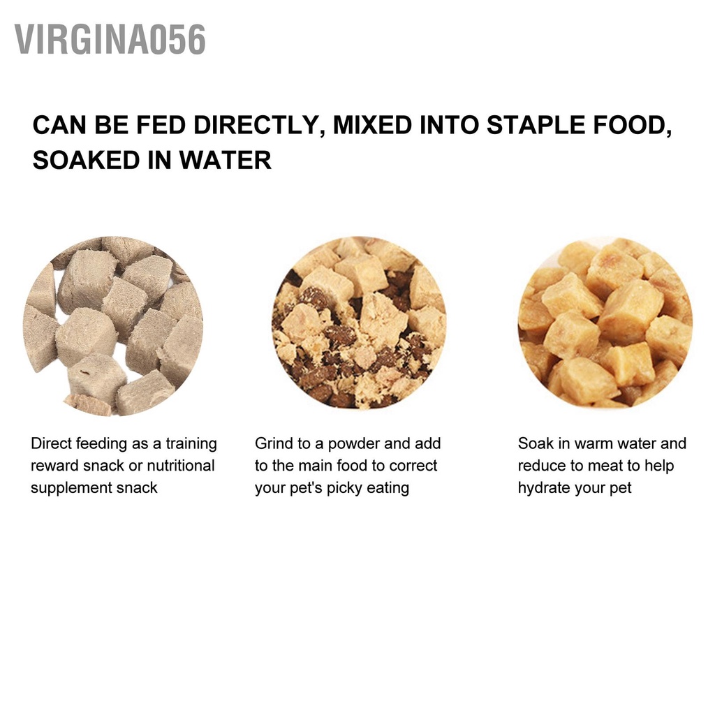 Có thể bán buôn Làm đông lạnh thú cưng Vịt khô giàu protein bổ dưỡng Dễ tiêu hóa cho chó mèo Thức ăn thịt 50g Virgina056 Hàng giao ngay