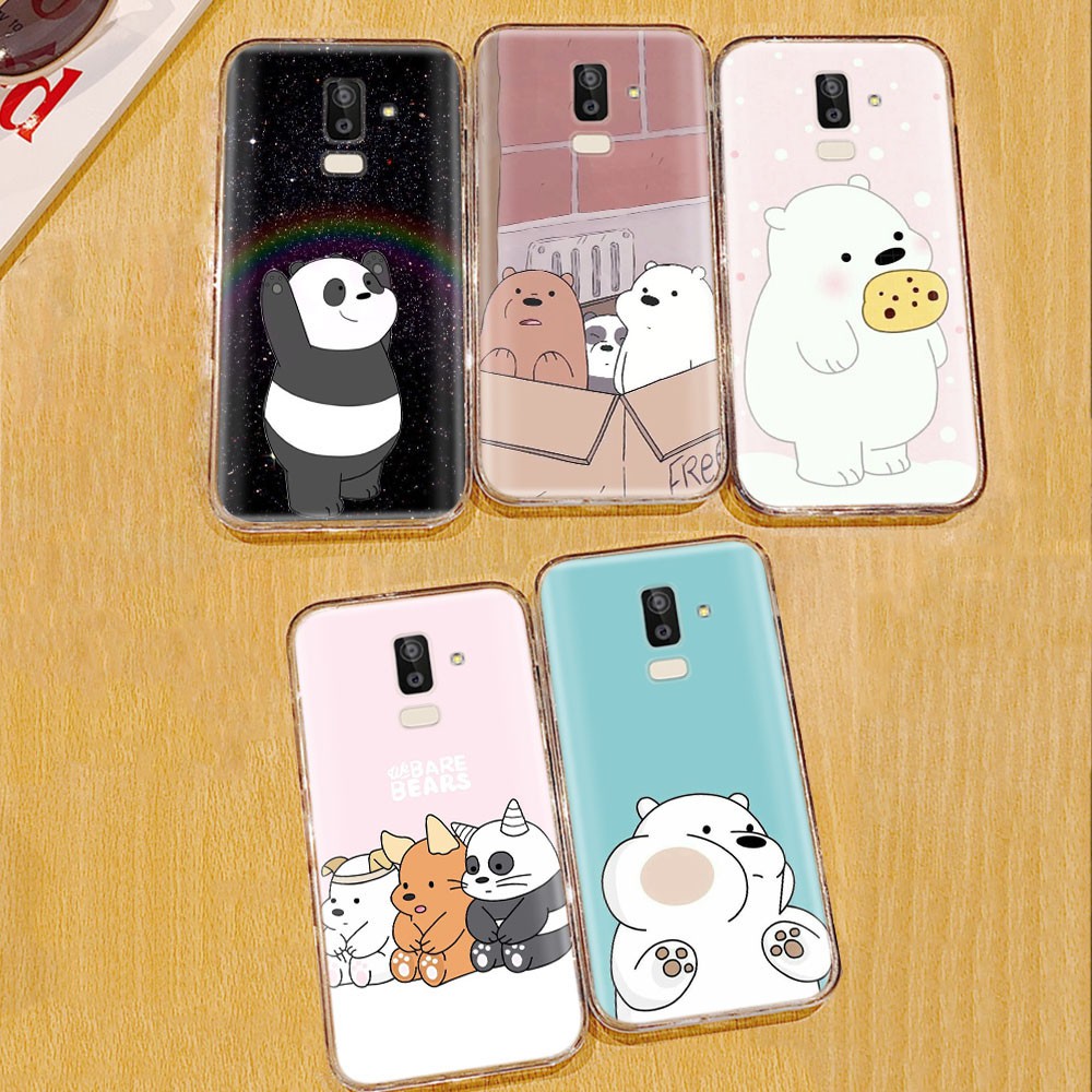 SAMSUNG Ốp Lưng Điện Thoại Trong Suốt Ta111 We Bare Bears Cho Samsung Galaxy J8 Plus J6 Prime J7 Duo Pro