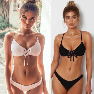 d❃♪Sexy Women Push-up Padded Bra Bandage Bikini Set Swimsuit Triangle Swimwear Bathing Suit